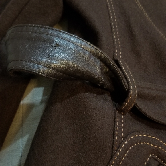 Heavy Wool Blend Belted Winter Coat - Picture 10 of 16